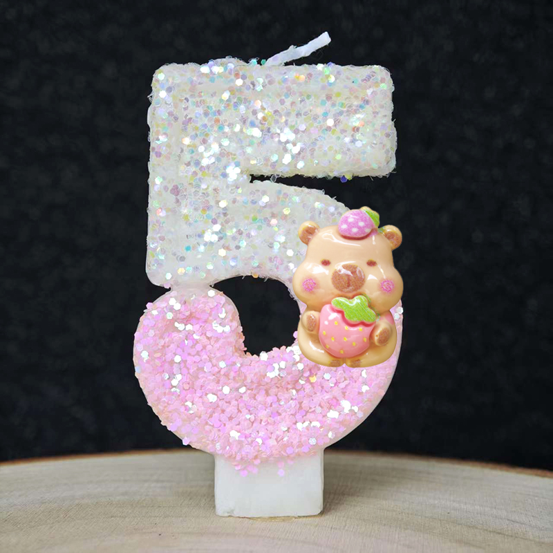 新しいカピバラキャンドルケーキデコレーショントピック0-9数 - Baby Clothing Event のレビューと価格