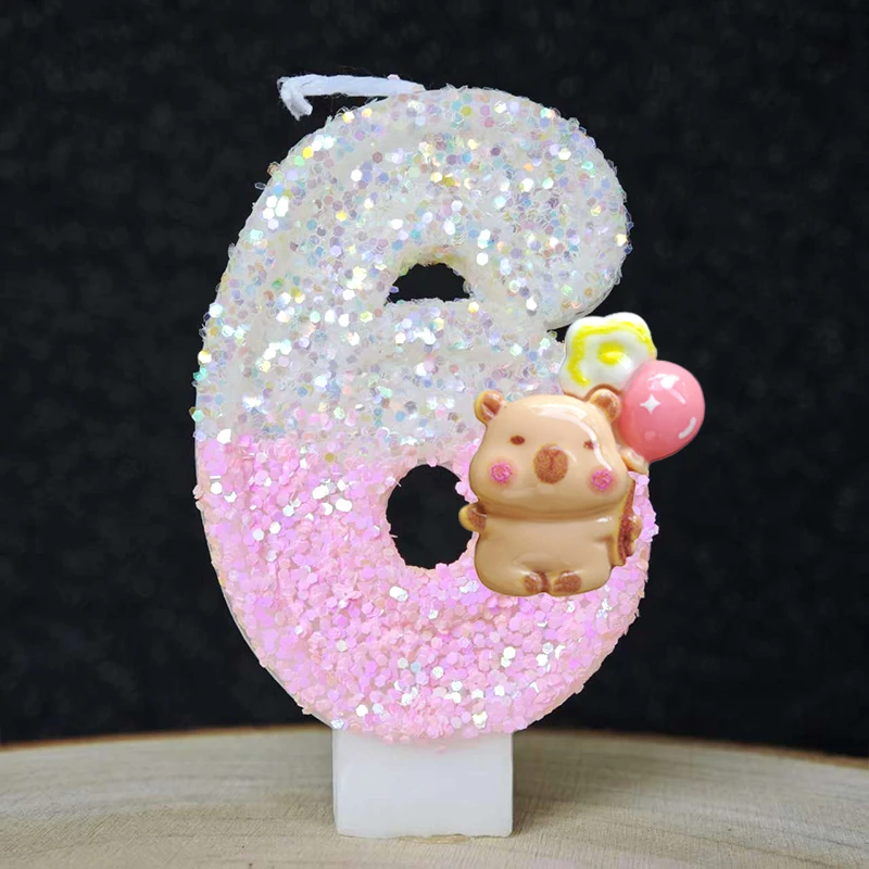 新しいカピバラキャンドルケーキデコレーショントピック0-9数 - Baby Clothing Event のレビューと価格