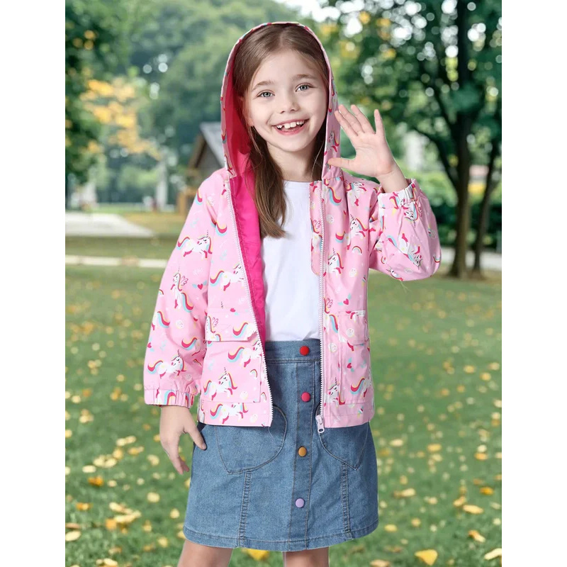 子供ユニコーンコスチューム女の子レインコート幼児防水フード付 - Toddler Legging Set のレビューと価格