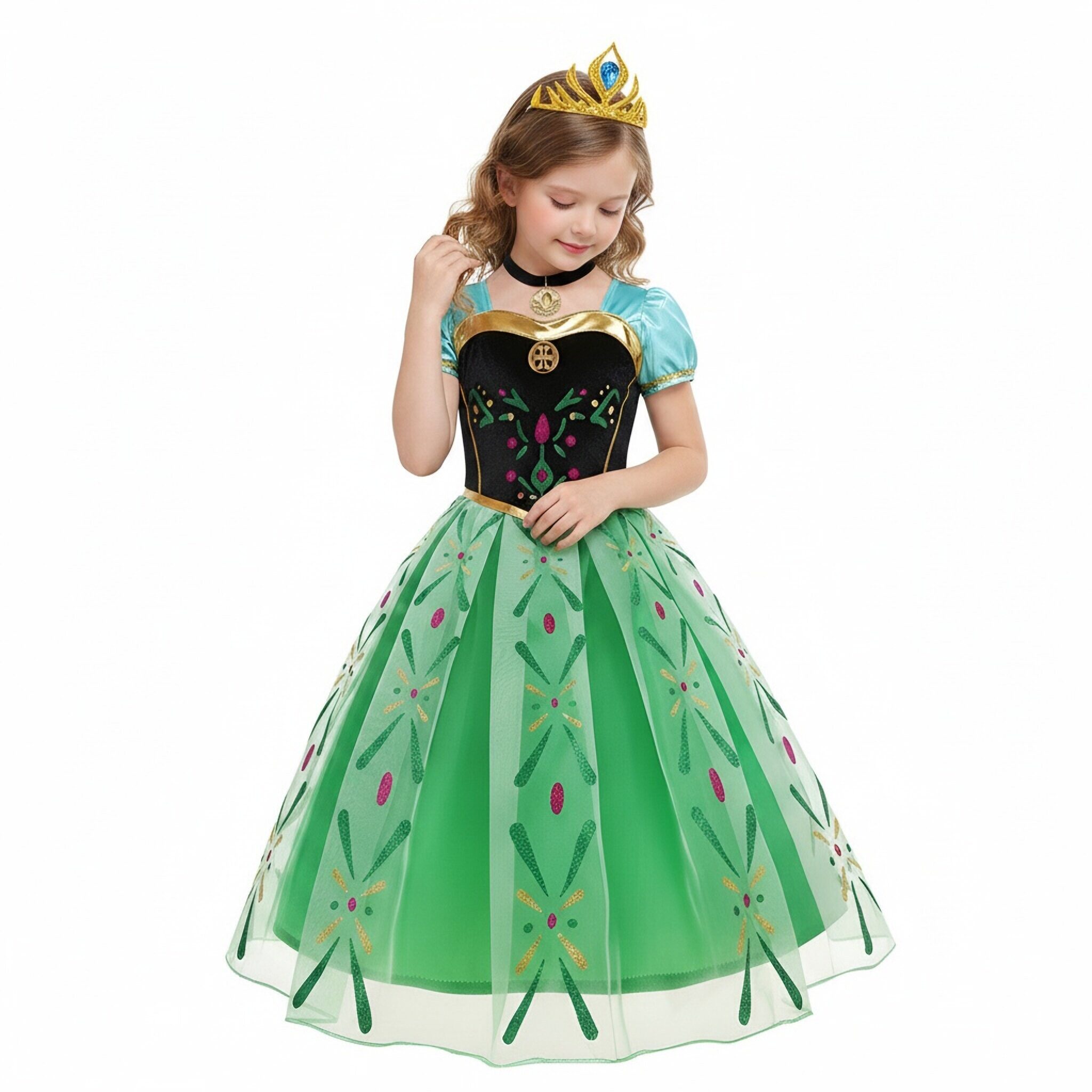 女の子コスプレアンナ衣装 Vestidos 女王プリンセスド - Baby Clothing Europe のレビューと価格