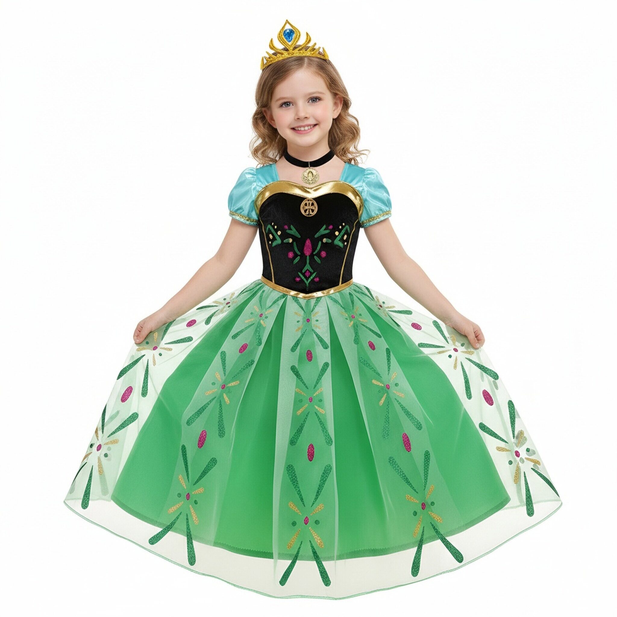 女の子コスプレアンナ衣装 Vestidos 女王プリンセスド - Baby Clothing Europe のレビューと価格