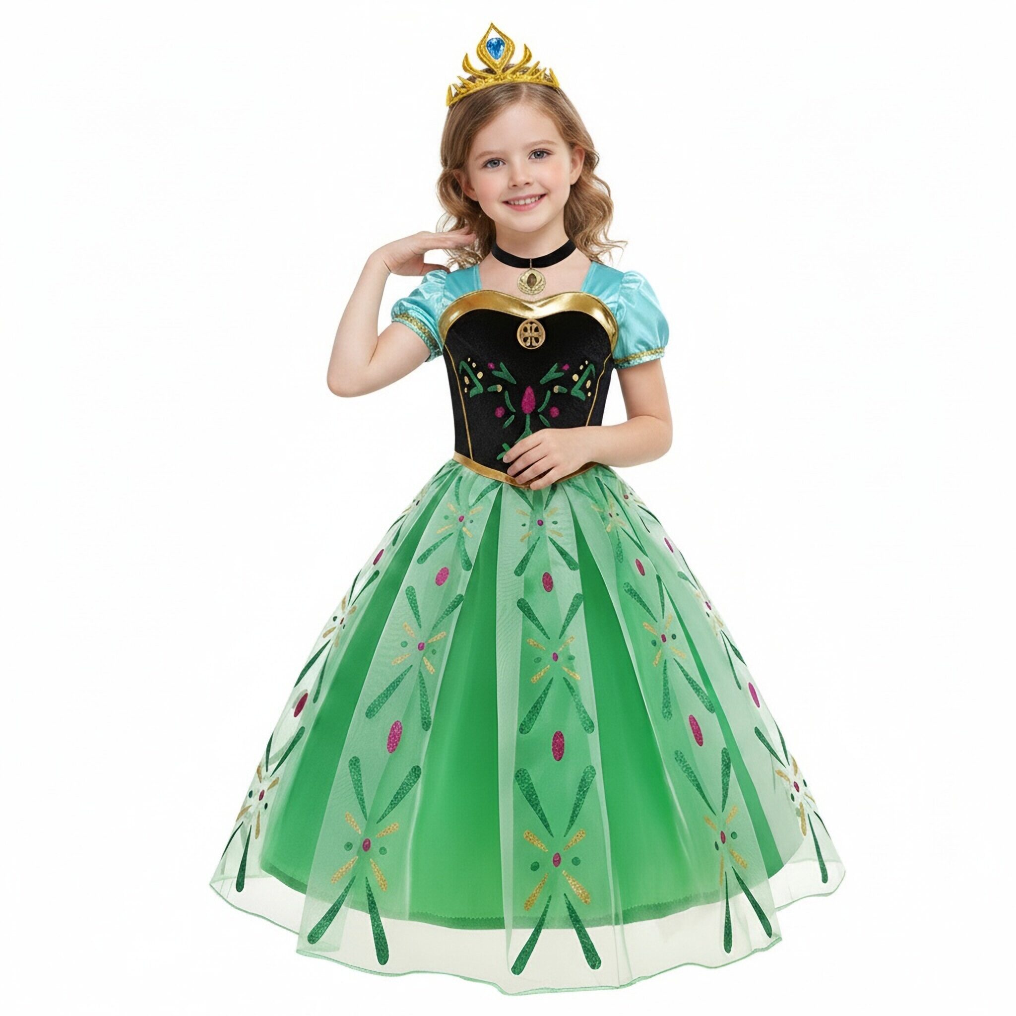 女の子コスプレアンナ衣装 Vestidos 女王プリンセスド - Baby Clothing Europe のレビューと価格