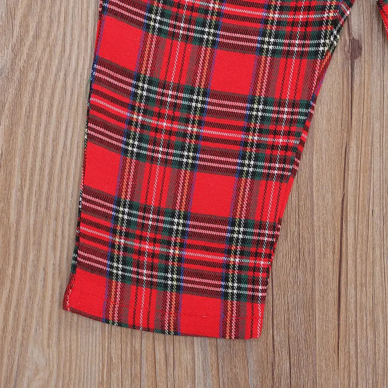 キッズ ガールズ ボーイズ クリスマス チェック柄 パジャマ - Toddler Legging Set のレビューと価格