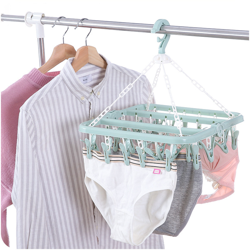 ホーム折りたたみ衣類ラック 32 クリップ付き大人と子供のタ - Baby Clothing Drying Rack のレビューと価格