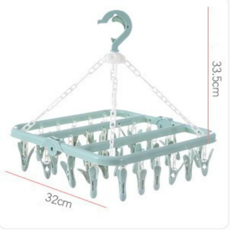 ホーム折りたたみ衣類ラック 32 クリップ付き大人と子供のタ - Baby Clothing Drying Rack のレビューと価格