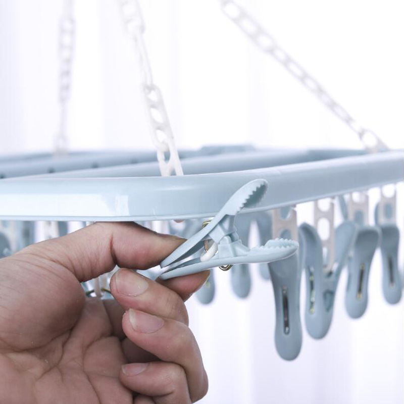 ホーム折りたたみ衣類ラック 32 クリップ付き大人と子供のタ - Baby Clothing Drying Rack のレビューと価格