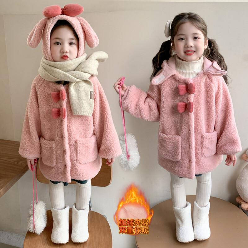 ホットガールズコートトップスアウター秋冬新スタイル子供のスタ - Baby Clothing Zipper のレビューと価格