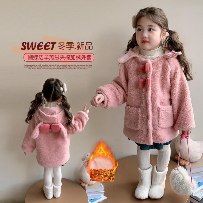 ホットガールズコートトップスアウター秋冬新スタイル子供のスタ - Baby Clothing Zipper のレビューと価格