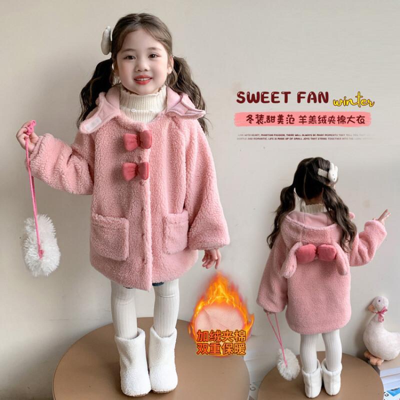 ホットガールズコートトップスアウター秋冬新スタイル子供のスタ - Baby Clothing Zipper のレビューと価格