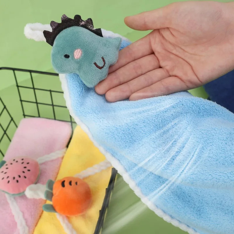1/4 個漫画子供用ハンドタオルソフト吸収性ドライハンカチキ - Baby Clothing Wash のレビューと価格