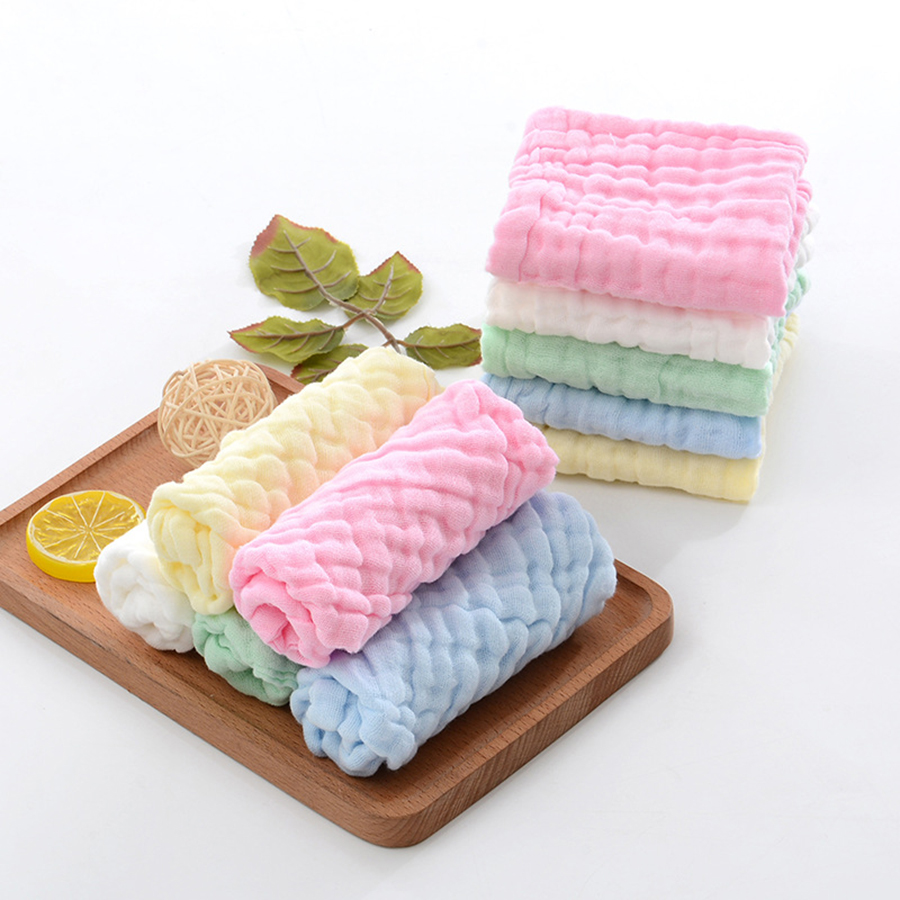 5 個ベビータオルモスリン 6 層綿ソフトベビーフェイスタオ - Baby Clothing Wash のレビューと価格