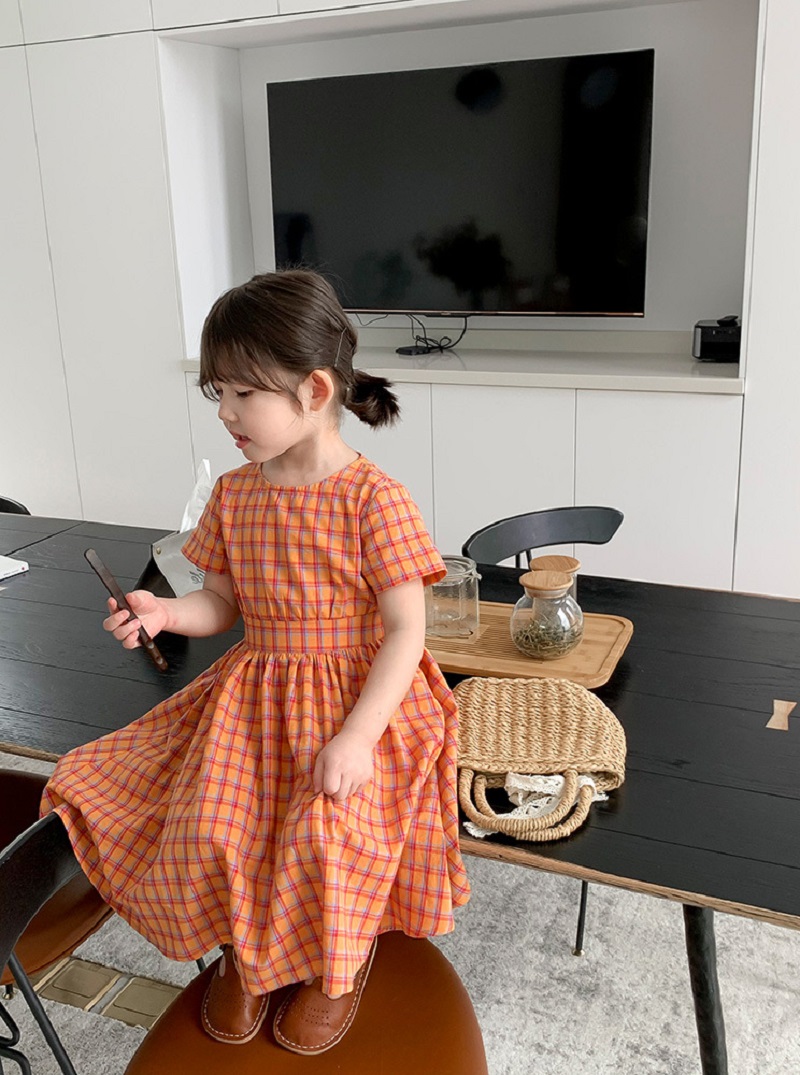 女の子のためのレース付きコットンチェッカードレス,半袖,裸の - Baby Clothing Knitting Patterns のレビューと価格