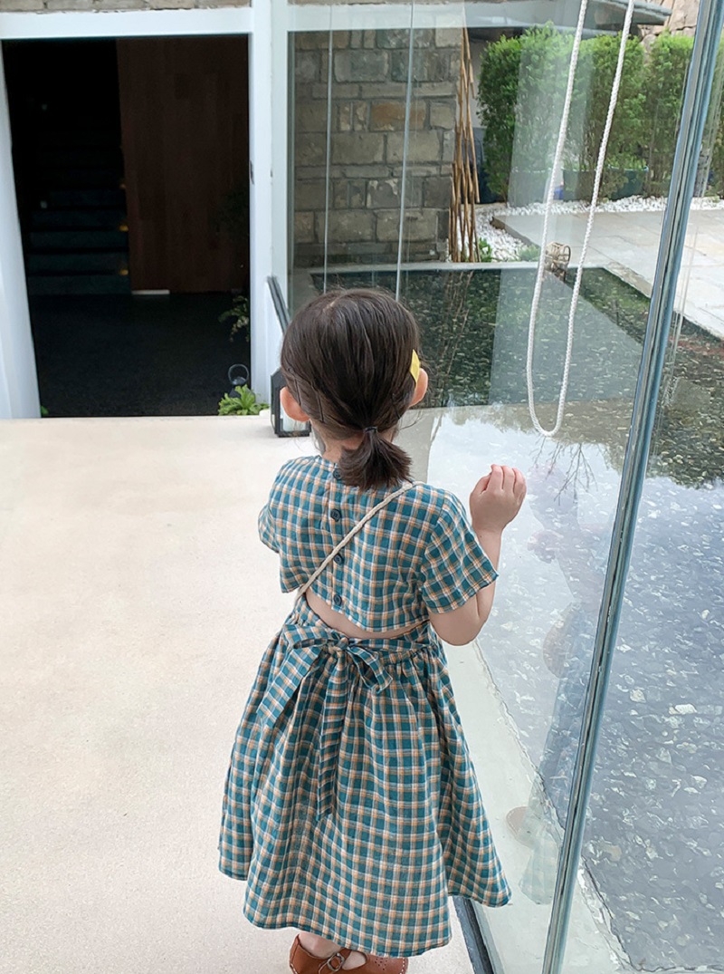 女の子のためのレース付きコットンチェッカードレス,半袖,裸の - Baby Clothing Knitting Patterns のレビューと価格