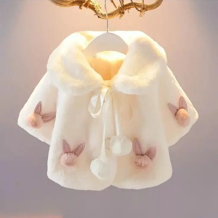 子供のための毛皮の模造ポンチョ,女の子のためのマント,幼児の - Baby Clothing Winter のレビューと価格