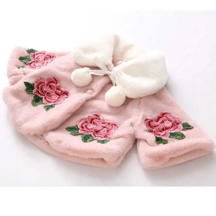 子供のための毛皮の模造ポンチョ,女の子のためのマント,幼児の - Baby Clothing Winter のレビューと価格