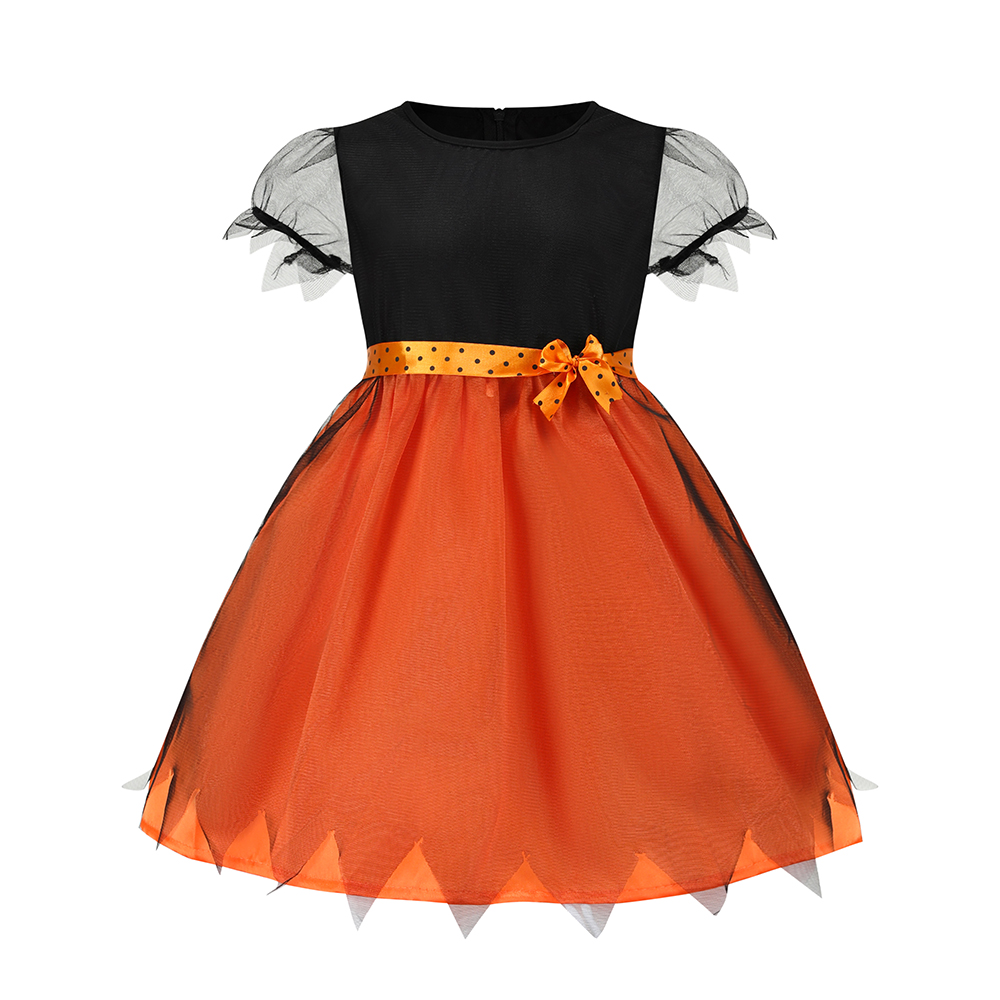 ハロウィンコスプレパーティーガールズカボチャ衣装魔女ドレス子 - Baby Clothing Europe のレビューと価格