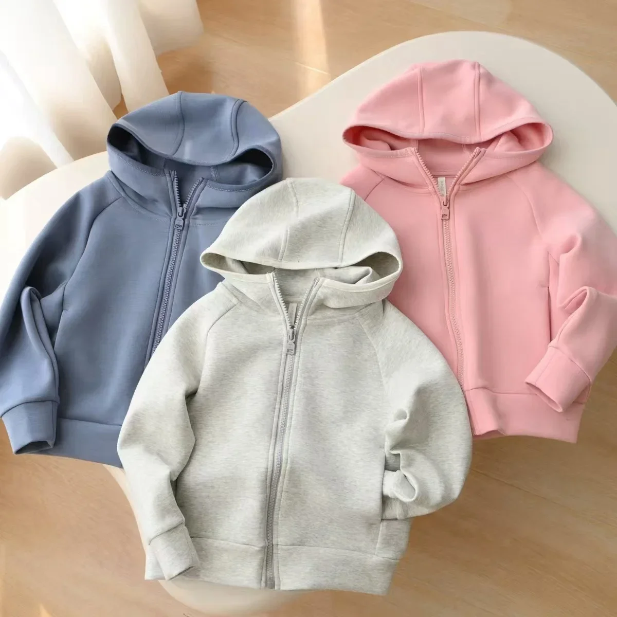 ボーイズフード付きスウェットシャツジャケットジッパーカジュア - Baby Clothing Zipper のレビューと価格