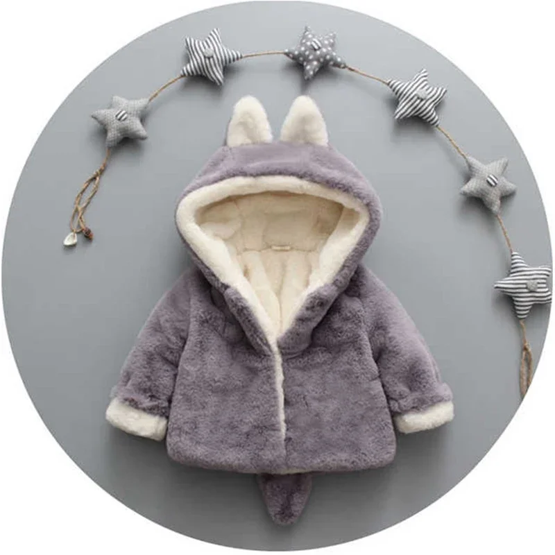かわいい猫の耳が付いたベビージャケット,小さな女の子のための - Baby Clothing Winter のレビューと価格