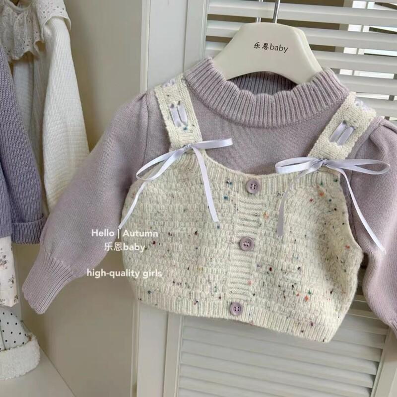 2025年新作 可愛い韓国風ニットプルオーバーセーター 女の - Baby Clothing Zipper のレビューと価格