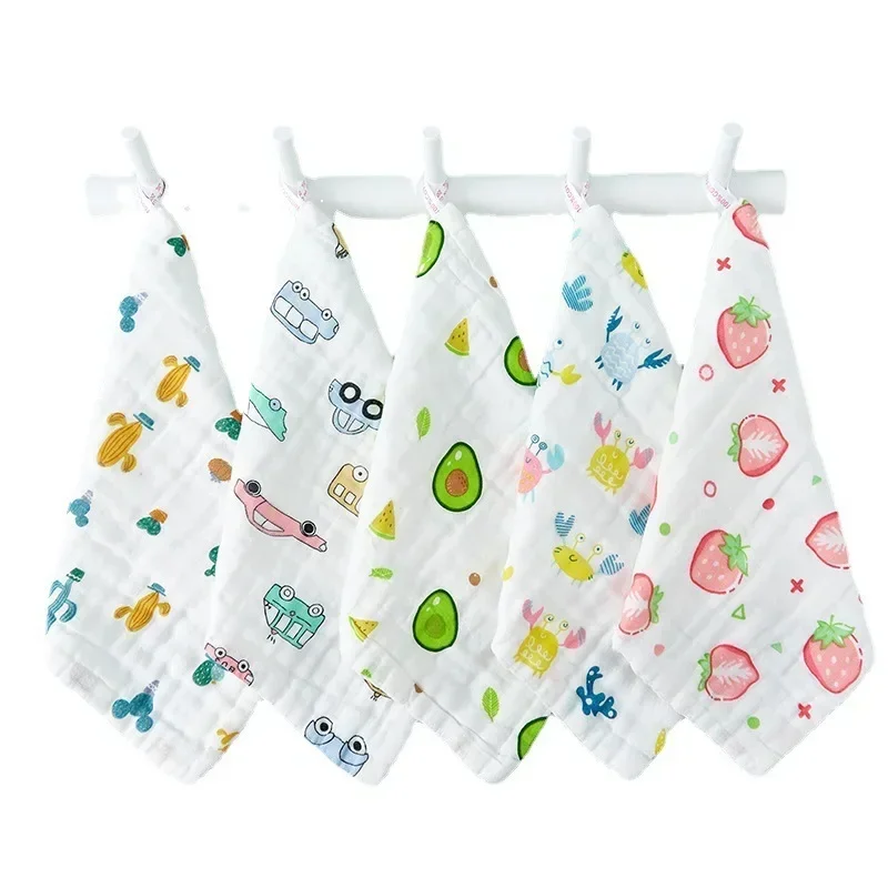 1 個/5 個ベビーフェイスタオルモスリン 6 層綿ソフトベ - Baby Clothing Wash のレビューと価格