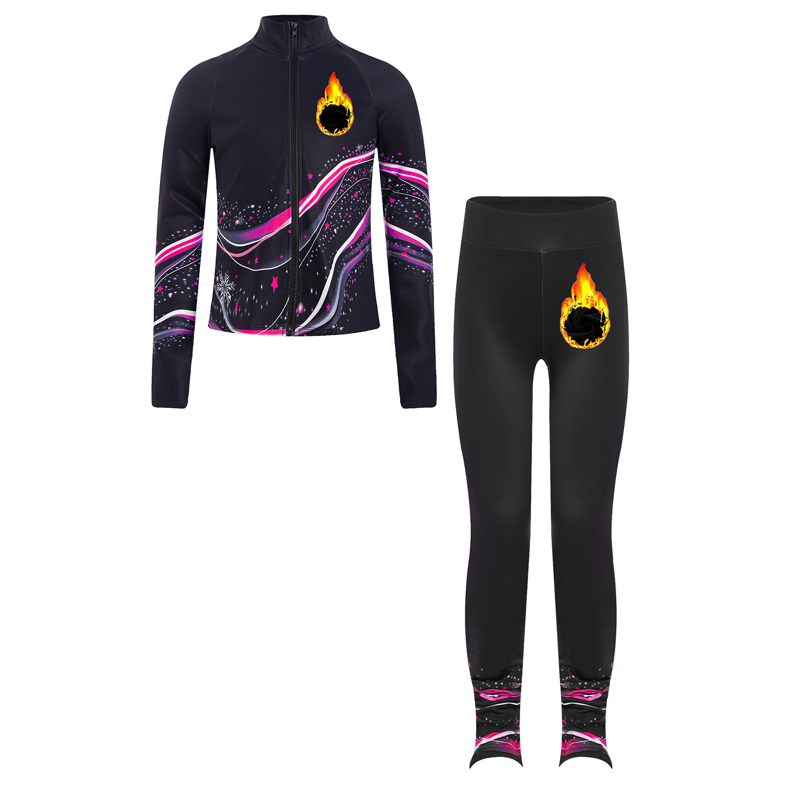 女の子用フリーススウェットシャツとパンツセット,レギンス付き - Toddler Legging Set のレビューと価格