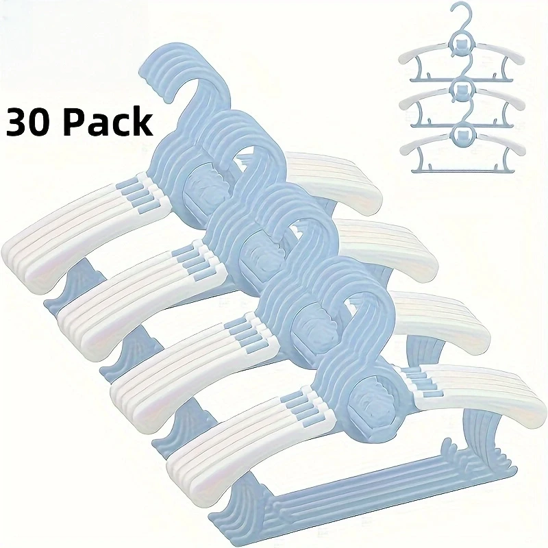 30 パック PP プラスチックベビー服ハンガー格納式アンチ - Baby Clothing Drying Rack のレビューと価格