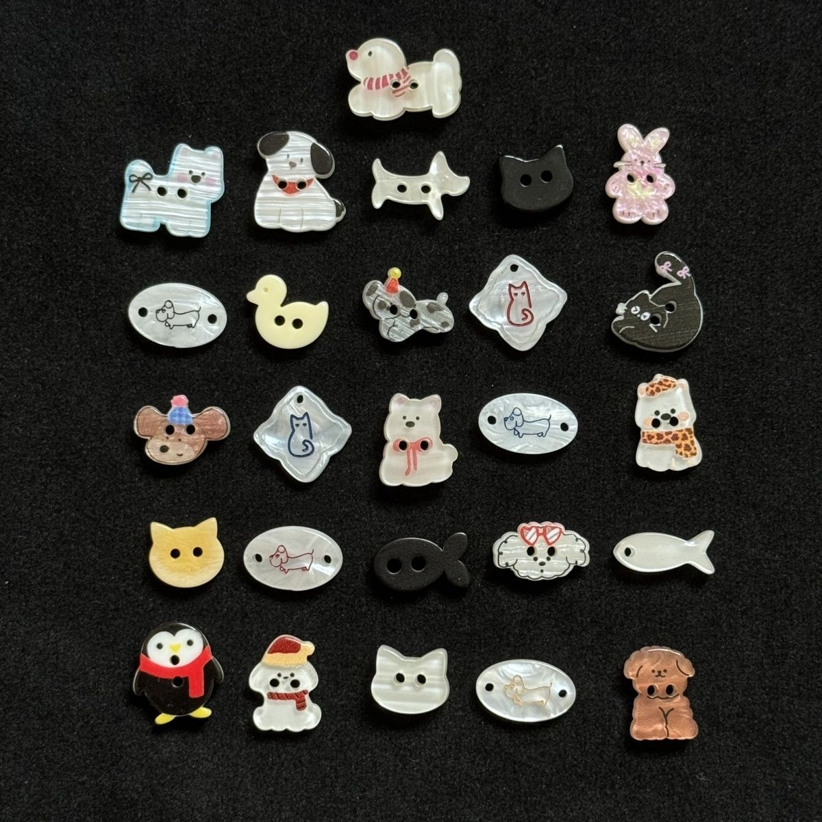 10 個かわいい猫子犬ペンギンボタン看板漫画動物園ボタン D - Baby Zoo Clothing のレビューと価格