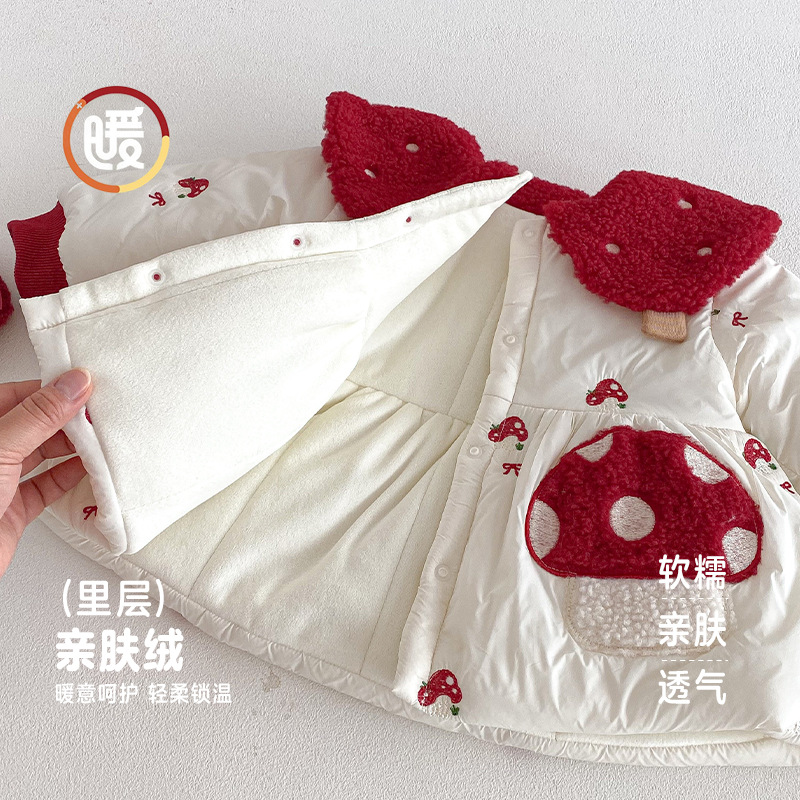 女の子の西洋風新年服 2025年新作 冬用 1歳児ドレス 誕 - Baby Clothing Winter のレビューと価格