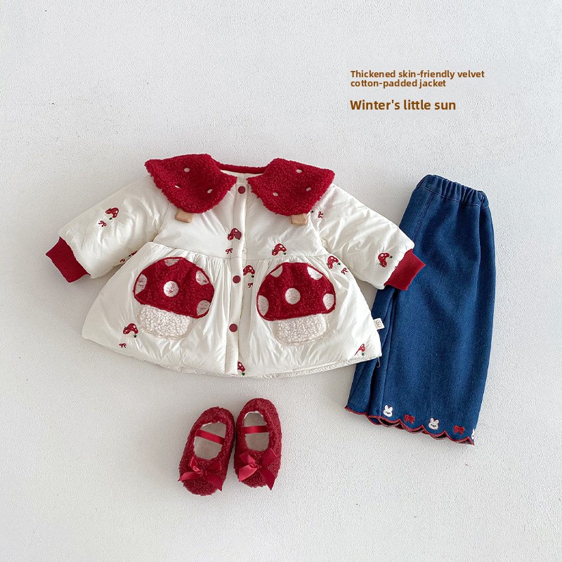 女の子の西洋風新年服 2025年新作 冬用 1歳児ドレス 誕 - Baby Clothing Winter のレビューと価格