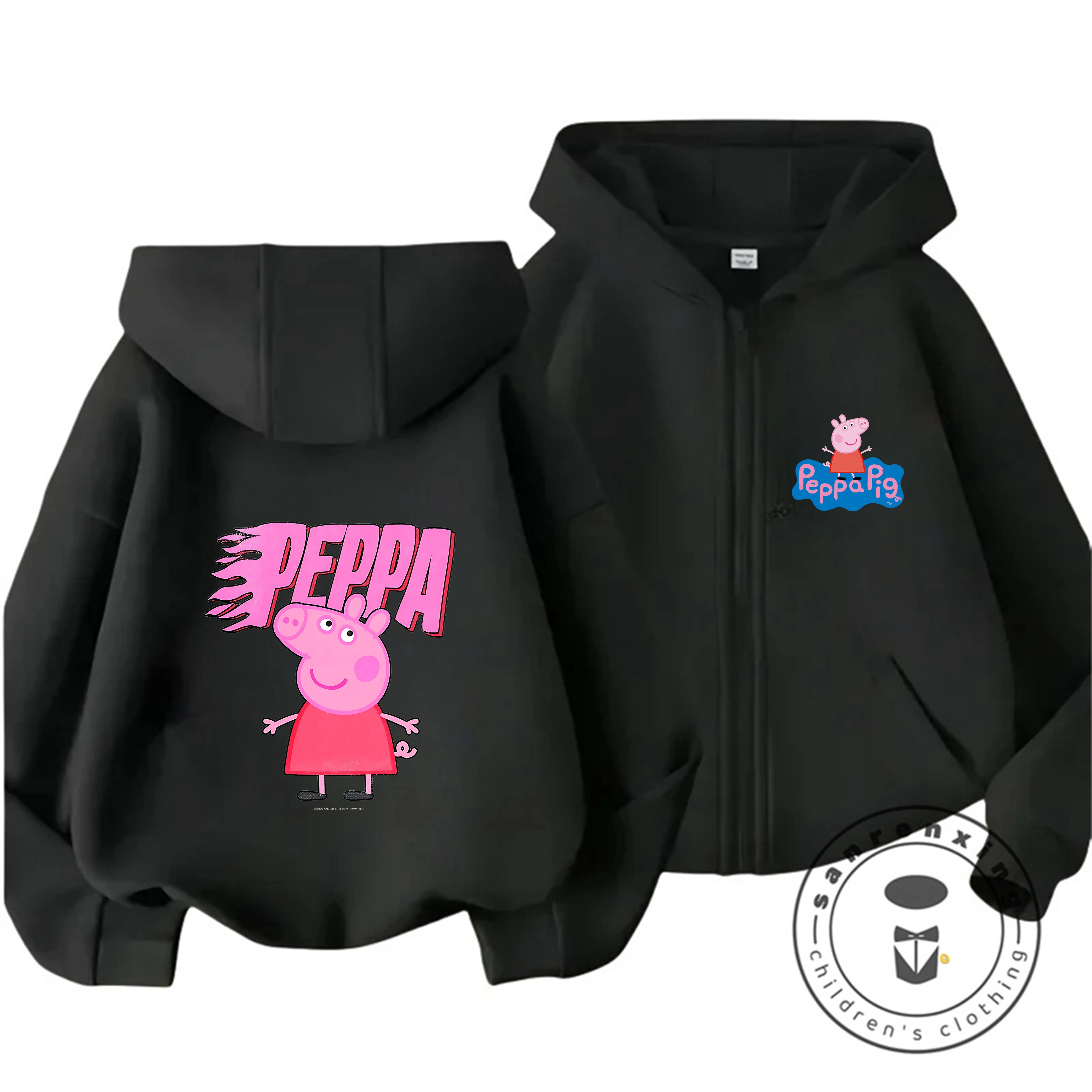 トレンディなホット漫画ジッパーパーカーかわいいカジュアル冬フ - Baby Clothing Zipper のレビューと価格